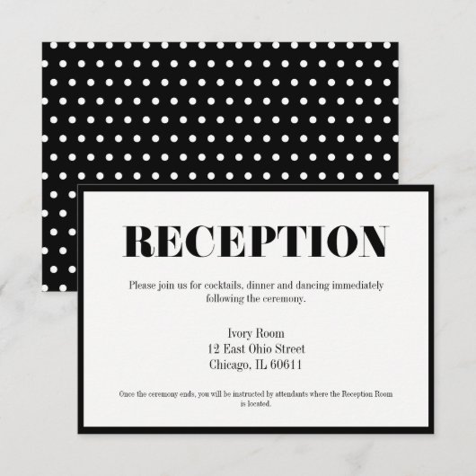 Carte de réception de mariage moderne gras M. et M (Devant / Derrière)