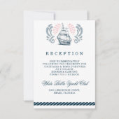 Carte de réception de mariage nautique moderne (Devant)