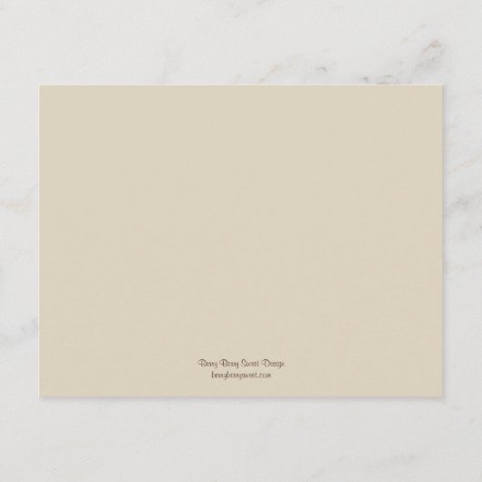 Carte de réception de mariage Our Bench (Dos)