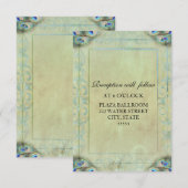 Carte de réception de mariage Peacock vintage (Devant / Derrière)