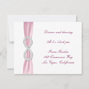 Carte de réception de mariage Pink Diamond Infinit