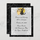 Carte de réception de mariage pour les chats et le (Devant / Derrière)