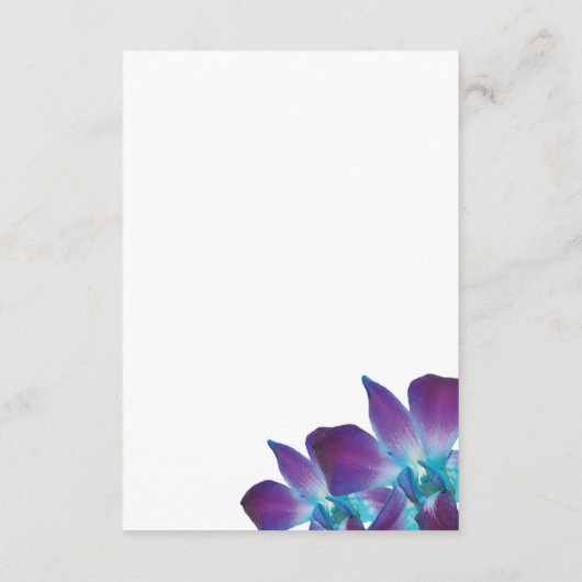 Carte de réception de mariage pour orchidée Dendro (Dos)