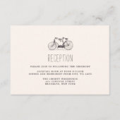 Carte de réception de mariage pour vélo tandem vin (Devant)