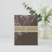 Carte de réception de mariage Purple Victoria (Debout devant)