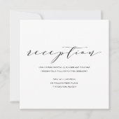 Carte de réception de mariage romantique simple (Devant)