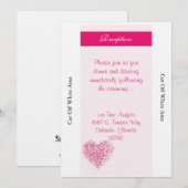 Carte de réception de mariage rose pâle (Devant / Derrière)