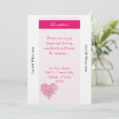 Carte de réception de mariage rose pâle (Debout devant)