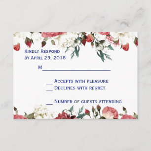 carte de réception de mariage rsvp