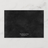 Carte de réception de mariage Rustique Chic - Noir (Dos)