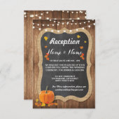 Carte de réception de mariage rustique citrouille  (Devant / Derrière)