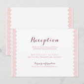carte de réception de mariage rustique dentelle vi (Devant / Derrière)