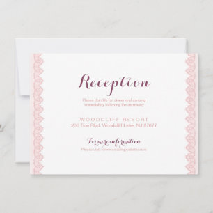 carte de réception de mariage rustique dentelle vi