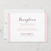 Carte de réception de mariage rustique en dentelle (Devant)