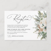 Carte de réception de mariage Rustique en Pinecone (Devant)