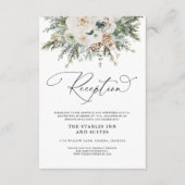 Carte de réception de mariage Rustique en Pinecone (Devant)