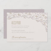 Carte de réception de mariage rustique et floral l (Devant / Derrière)