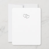 Carte de réception de mariage Silver Hearts & Spar (Dos)
