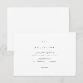 Carte de réception de mariage simple et classe (Devant / Derrière)