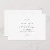 Carte de réception de mariage simple et classique (Devant / Derrière)