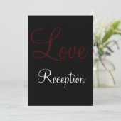 Carte de réception de mariage simple noir et blanc (Debout devant)