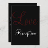 Carte de réception de mariage simple noir et blanc (Devant / Derrière)