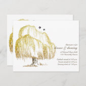 Carte de réception de mariage sous l'arbre aux sau (Devant / Derrière)