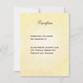 Carte de réception de mariage sous un gazebo sur l (Dos)