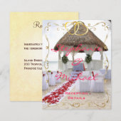 Carte de réception de mariage sous un gazebo sur l (Devant / Derrière)