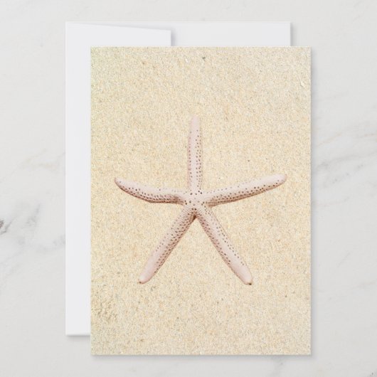 Carte de réception de mariage Starfish Beach (Dos)