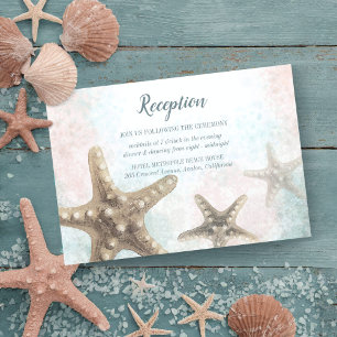 Carte de réception de mariage Starfish Sea Nautica