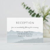 Carte de réception de mariage sur la crête de la m (Debout devant)