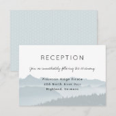 Carte de réception de mariage sur la crête de la m (Devant / Derrière)