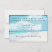 Carte de réception de mariage sur la plage (Dos)