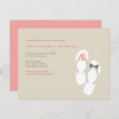 Carte de Réception de Mariage sur la Plage de M. e (Devant / Derrière)