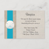 Carte de réception de mariage sur la plage de Sand (Devant)