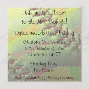 Carte de réception de mariage sur le thème du soft