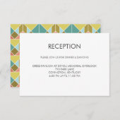 Carte de réception de mariage Tangram Heart (Devant / Derrière)