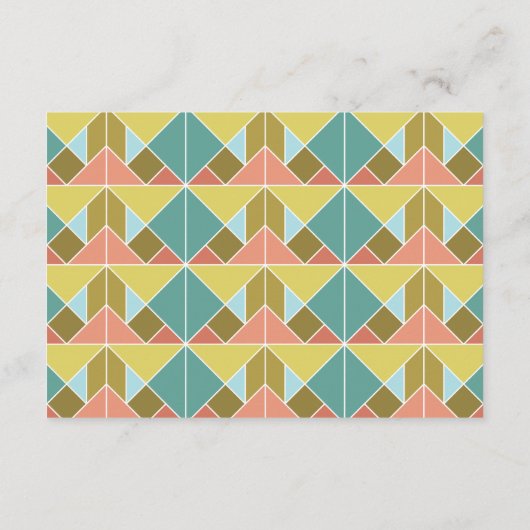 Carte de réception de mariage Tangram Heart (Dos)