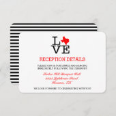 Carte de réception de mariage Texas Love (Devant / Derrière)