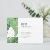 Carte de réception de mariage tropical d'été (Debout devant)