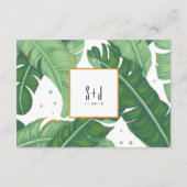 Carte de réception de mariage tropical d'été (Dos)