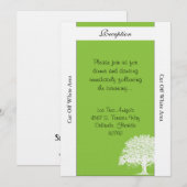 Carte de réception de mariage vert/blanc Spring Tr (Devant / Derrière)