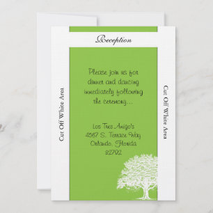 Carte de réception de mariage vert/blanc Spring Tr