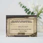 Carte de réception de mariage victorienne Steampun (Debout devant)