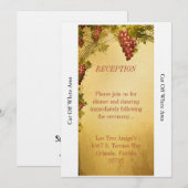 Carte de réception de mariage viticole (Devant / Derrière)