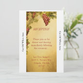 Carte de réception de mariage viticole (Debout devant)