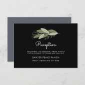 Carte de réception de minuit Mariage Sprigs (Devant / Derrière)