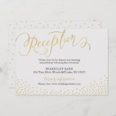 Carte de réception de parties scintillant en or mo (Devant / Derrière)