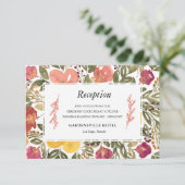 Carte de réception de peinture en fleurs botanique (Debout devant)